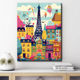 Painting by Numbers for Children Paris with Eiffel Tower